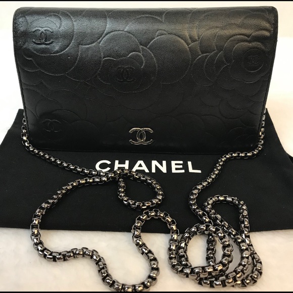 CHANEL Handbags - AUTHENTIC CHANEL CAMELLIA CC LOGOS LONG WALLET